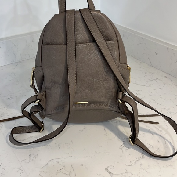 REBECCA MINKOFF FRINGE TRIM LEATHER BACKPACK - Picture 4 of 12